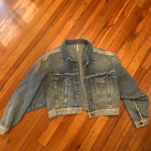 Free People oversized denim jacket